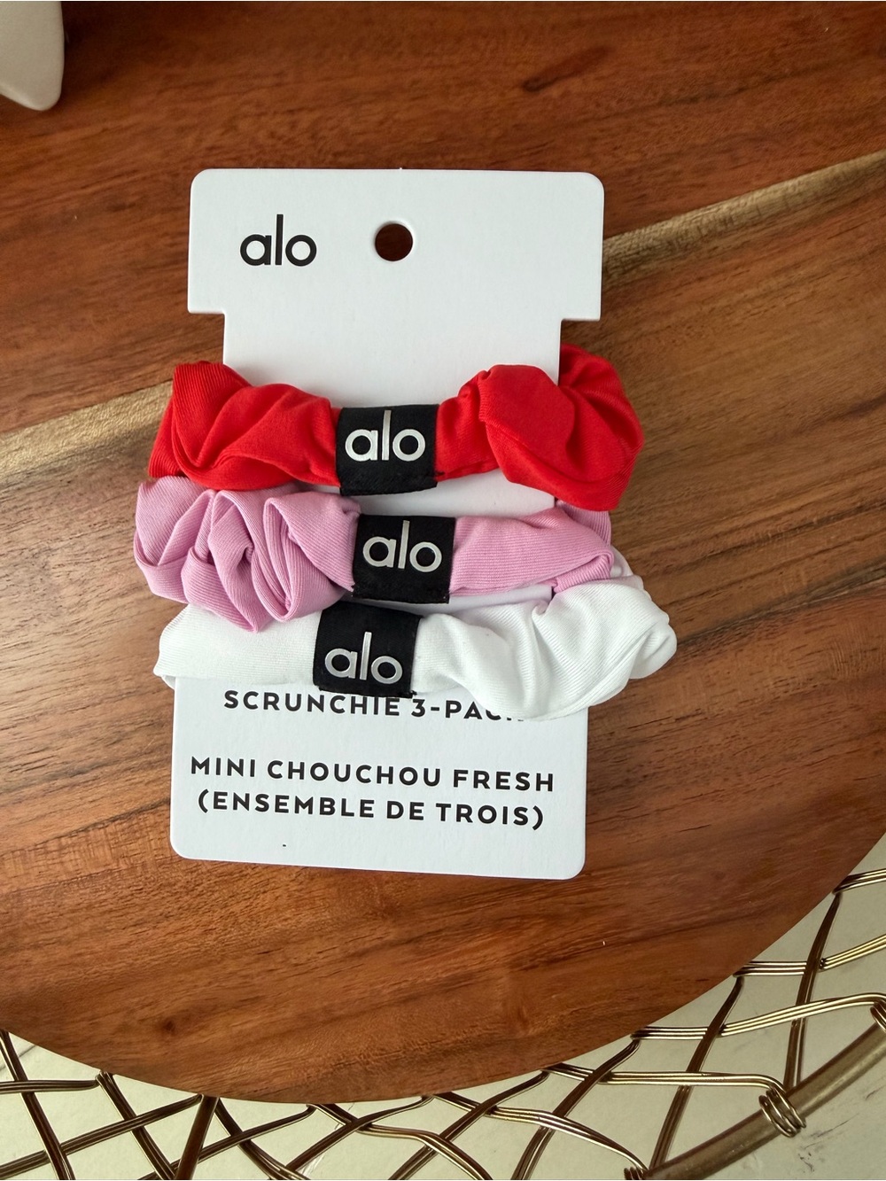 ALO Yoga Scrunchie Set — Red, Pink & White